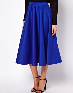 Blue ASOS Midi Skirt