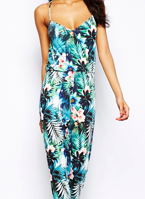 ASOS Lipsy Cami Jumpsuit in Tropical Print - $103.48 