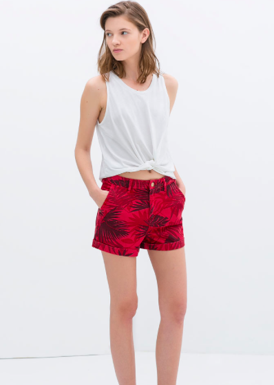 Zara Tropical Print Shorts - $39.90
