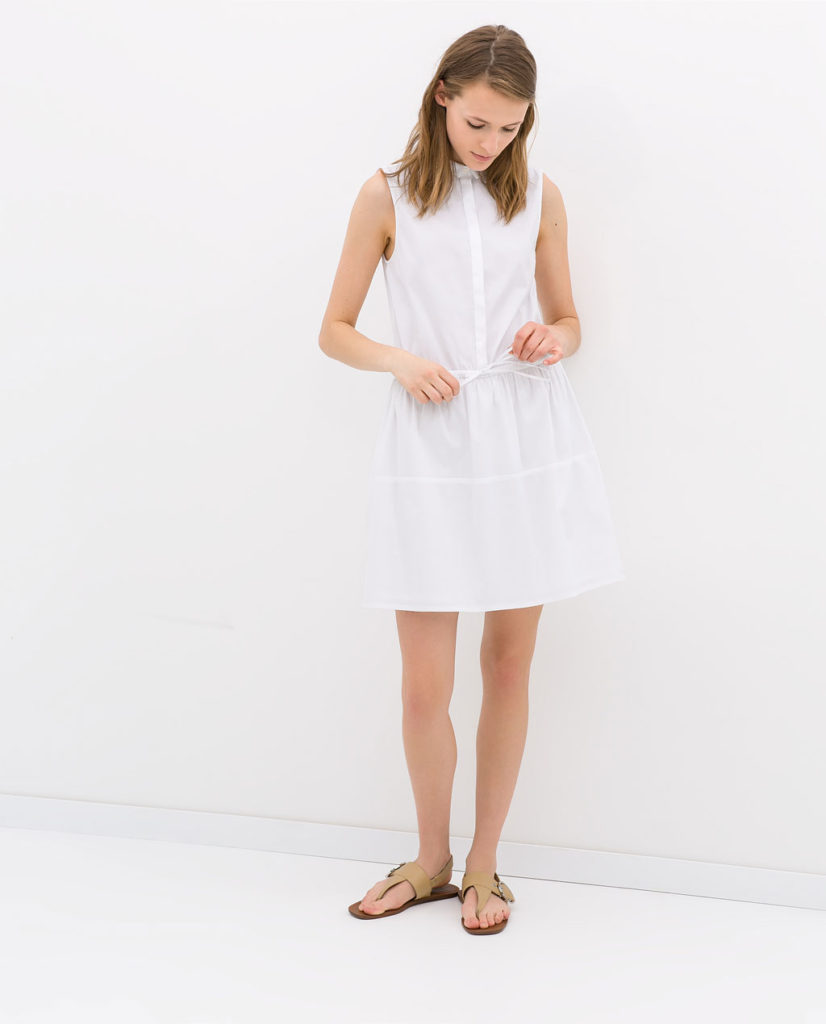Zara White Dress With Cutout Back $49.99