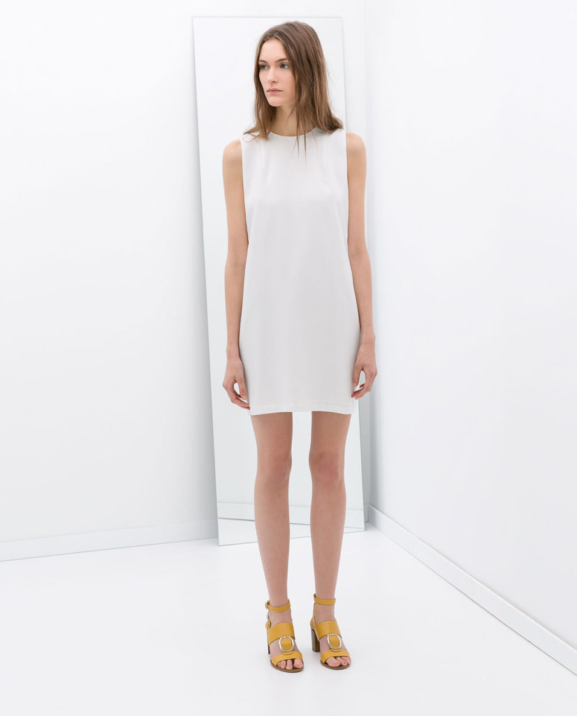Zara White Sleeveless Dress $39.99