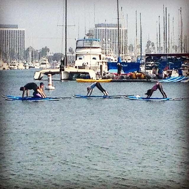 Only In LA: Paddleboard Yoga