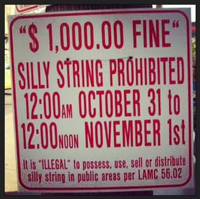 Only In LA: Fine for Silly String