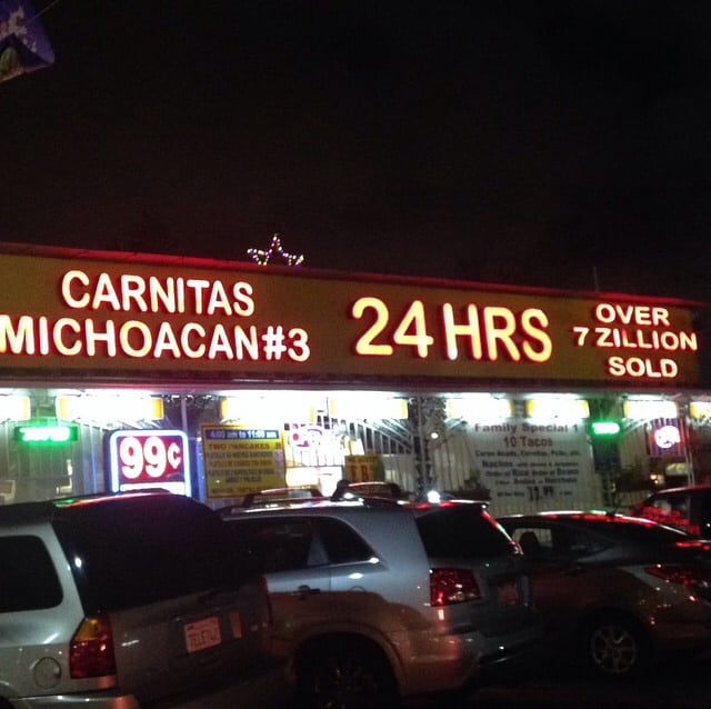 Only In LA: 24 hr carnitas