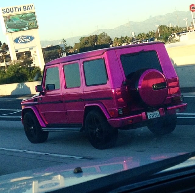 Metallic Pink Mercedes on la january 2015