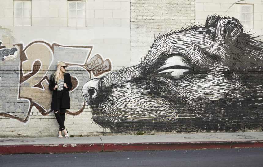Black. White. Red. + DTLA Street Art