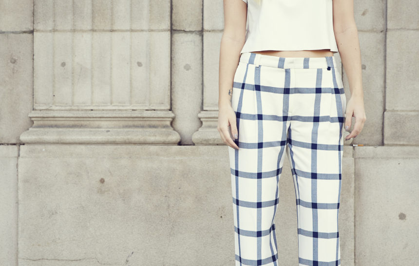 Trends For Spring In LA | All White + Checked Wide Leg Trousers