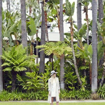 A Reformation Dress. A Trench. + A Wide Brim Fedora.