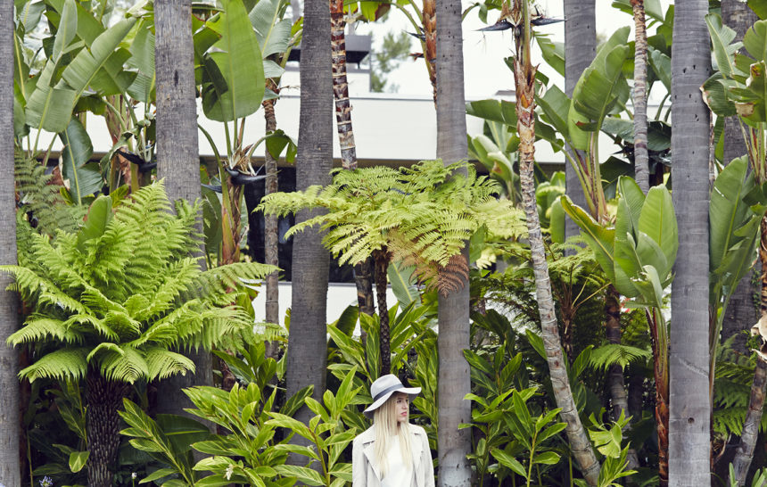 A Reformation Dress. A Trench. + A Wide Brim Fedora.