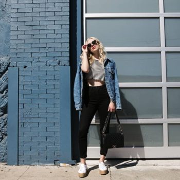 OVERSIZED DENIM + PLATFORM SNEAKERS