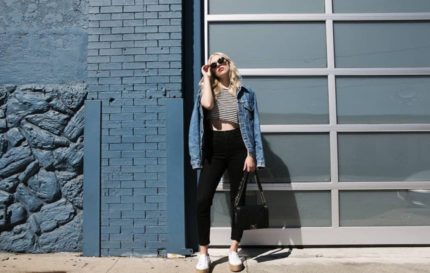 OVERSIZED DENIM + PLATFORM SNEAKERS