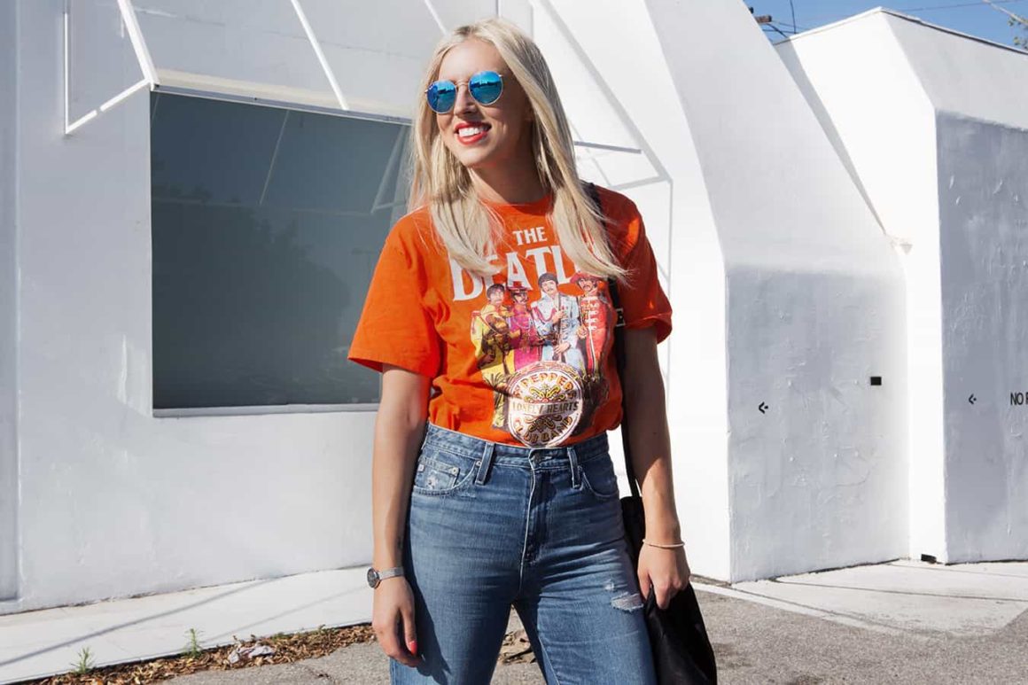 HIGH WASTED AG JEANS + A VINTAGE TEE