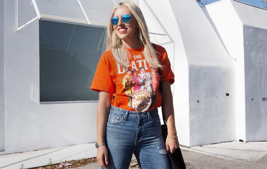 HIGH WASTED AG JEANS + A VINTAGE TEE